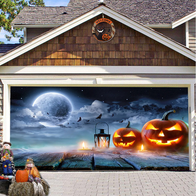 Halloween Misty Forest Garage Door Banner